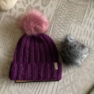 Hand Crocheted Pompom Beanie Winter Hat - Gift Idea ❄️